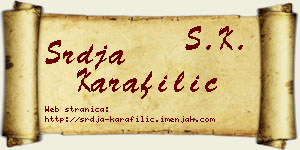 Srđa Karafilić vizit kartica